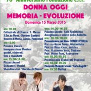 Domenica 15 marzo 2014. si svolgerà a Massa la Festa del 70° Anniversario Fondazione C.I.F.